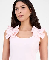 Donna Ricco Women's Ruffled-Strap Sheath Dress