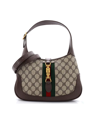 Pre-Owned Balenciaga Small x Gucci The Hacker Project Jackie 1961 Hobo Bb Coated Canvas