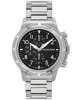 Ferragamo Men's Swiss Chronograph Sport Stainless Steel Bracelet Watch 44mm