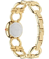 Ferragamo Women's Swiss Double Gancini Gold Ion Plated Link Bracelet Watch 25mm