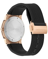 Ferragamo Men's Swiss Black Polyurethane Strap Watch 41mm