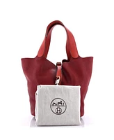 Pre-Owned HERMES Tgm Bicolor Picotin Lock Bag Clemence with Swift