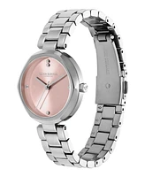 Olivia Burton Women's Dimension Silver Tone Bracelet Watch, 32mm