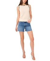 Vince Camuto Women's Sleeveless Open-Stitch Top