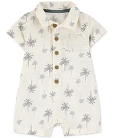 Carter's Baby Boys Palm Tree-Print Cotton Romper