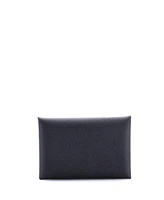 Pre-Owned Hermes Calvi Duo Card Holder Epsom
