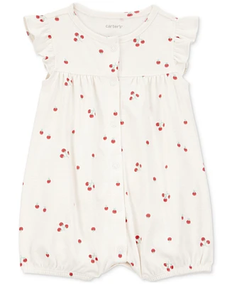 Carter's Baby Girls Tomato-Print Snap-Up Cotton Romper