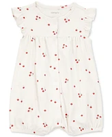 Carter's Baby Girls Tomato-Print Snap-Up Cotton Romper