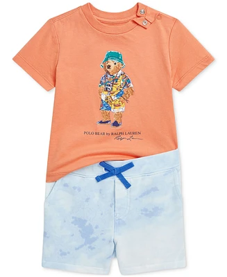 Polo Ralph Lauren Baby Bear Tee & French Terry Short Set