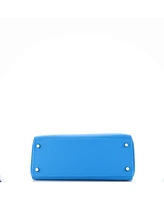 Pre-Owned Hermes Kelly 28 Handbag Verso Evercolor with Palladium Hardware - Verso