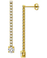 Giani Bernini Cubic Zirconia Linear Drop Earrings, Exclusively at Macy's