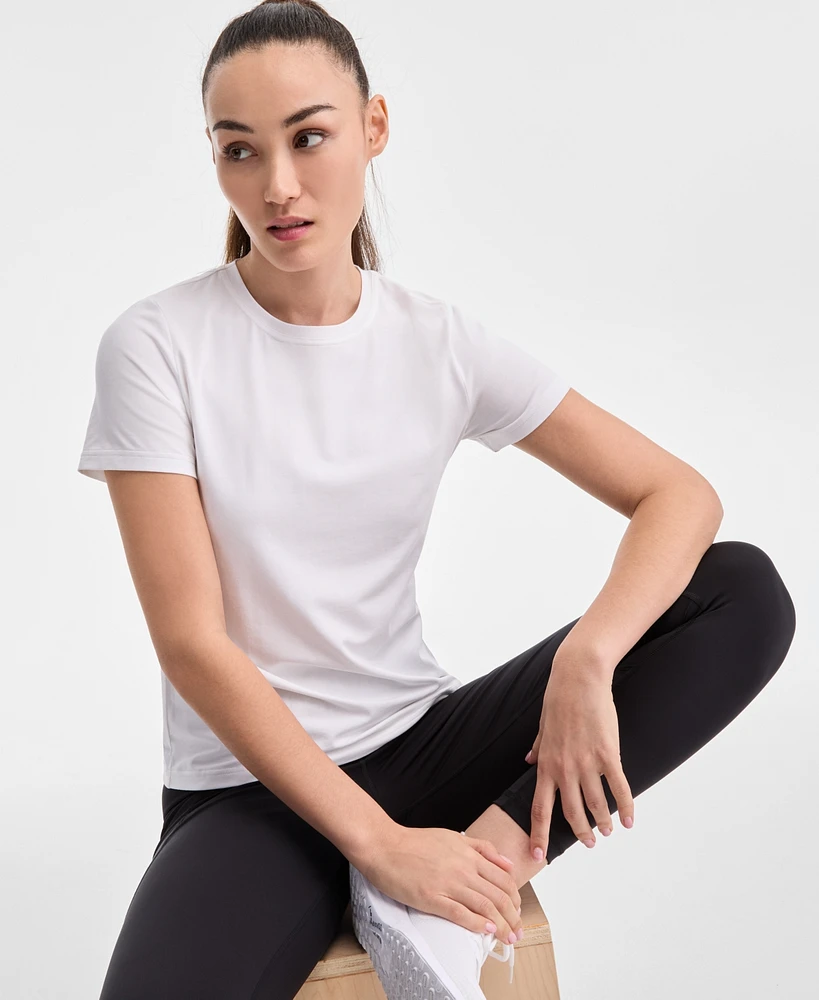 Id Ideology Women's Essential Cotton Short-Sleeve T-Shirt, Exclusively at Macy's