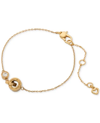 Kate Spade New York Gold-Tone Set-In Stone Interlink Bracelet