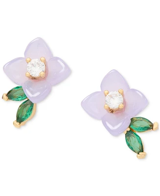 Kate Spade New York Bursting Blooms Gold-Tone Crystal Stud Earrings