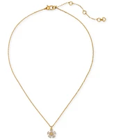 Kate Spade New York Bursting Blooms Gold-Tone Pendant Necklace, 16" + 3" extender