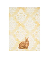 Damask Yellow Bunny Cotton Kitchen Towel