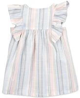 Carter's Baby Girls Striped Flutter-Sleeve Dress