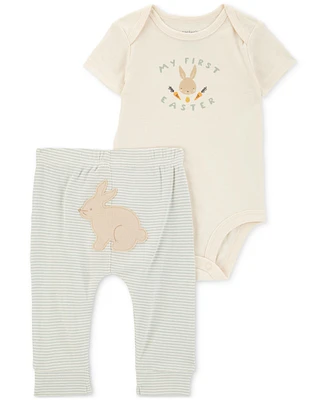 Carter's Baby Girls 2-Pc. My First Easter Cotton Bodysuit & Pants Set