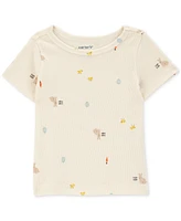 Carter's Baby Girls 2-Pc. T-Shirt & Bunny Shortall Set