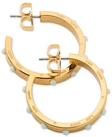 Kate Spade New York Set In Stone Gold-Tone Hoop Earrings