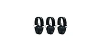 Walker's Razor Slim Electronic Shooting Muffs 3-Pack, Black