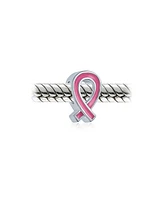 Bling Jewelry Radiant Pink Ribbon Hope Breast Cancer Survivor Charm Bead - Sterling Silver