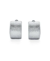 Bling Jewelry Casual Twisted Wide Half Hoop Clip-On Earrings Non-Pierced Ears