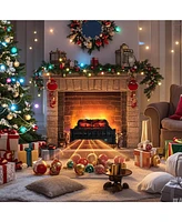 Infrared Quartz Electric Fireplace Log Heater with Adjustable Flame for Efficient Heating and Cozy Ambiance