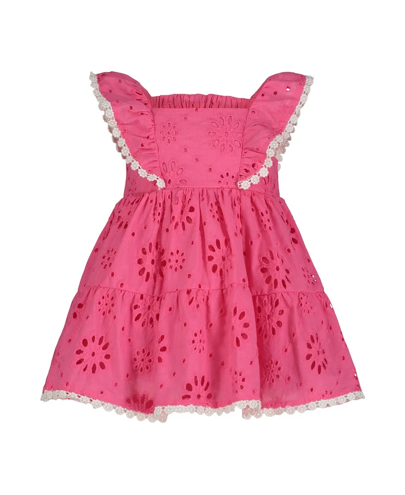 Blueberi Boulevard Baby Girls Daisy Trim Ruffled Sundress