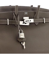 Pre-Owned HERMES Birkin 30 Handbag Clemence with Palladium Hardware