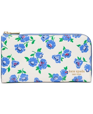 kate spade new york Devin Springtime Leather Zip-Around Continental Wallet