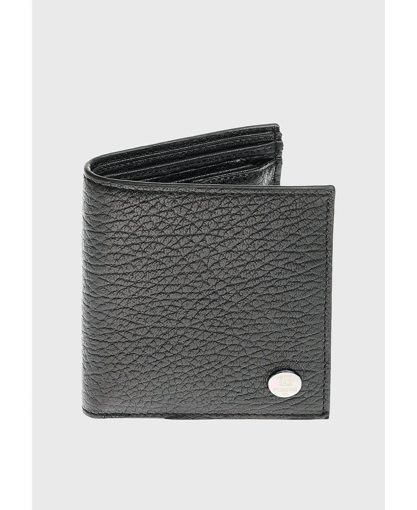 Men's Genuine Leather Venous Pattern Trifold Wallet