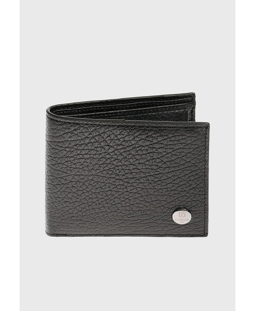 Men's Genuine Leather Venous Pattern Overflap Wallet