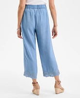 Style & Co Petite Pull-On Scallop-Hem Capri Pants, Exclusively at Macy's