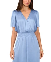 Vince Camuto Women's Satin Smocked-Waist Jumpsuit