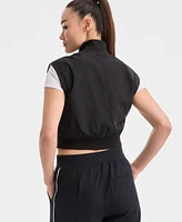 Id Ideology Women's Woven Piped Cropped Vest, Exclusively at Macy's