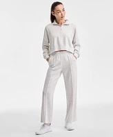 Id Ideology Women's Split-Leg Heather Sweatpants, Exclusively at Macy's