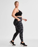 Id Ideology Plus Urban Camo Print Compression Leggings, Exclusively at Macy's