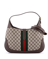 Pre-Owned Balenciaga Medium x Gucci The Hacker Project Jackie 1961 Hobo Bb Coated Canvas