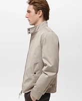 Mango Men's Water-Repellent Cotton Jacket