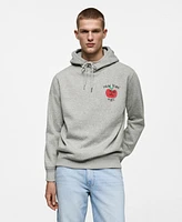 Mango Men's Printed Graphic Hoodie