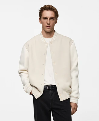 Mango Men's Contrast Bomber Jacket