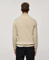 Mango Men's Slim-Fit Quarter-Zip Knit Sweater