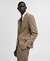 Mango Men's Prince Of Wales Slim-Fit Suit Blazer