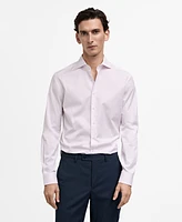 Mango Men's Cotton Eu Slim-Fit Dress Shirt