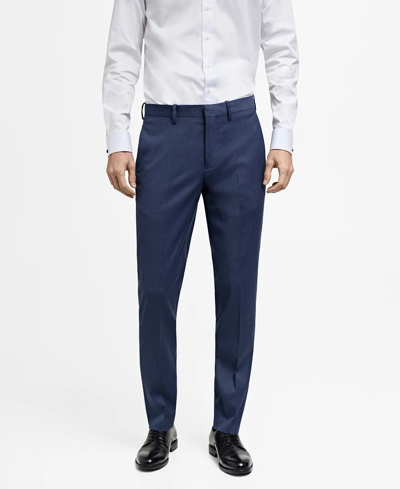 Mango Men's Eu Super Slim-Fit Stretch Suit Pants