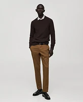 Mango Men's Slim-Fit Tapered Crop Chino Pants