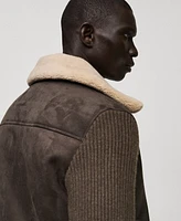 Mango Men's Shearling And Faux-Suede Jacket