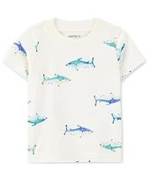 Carter's Baby Boys Shark-Print T-Shirt & Shortall, 2 Piece Set