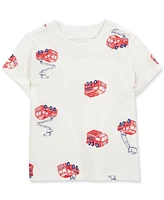 Carter's Baby Boys 2-Pc. Cotton Fire Truck T-Shirt & Chambray Shortall Set